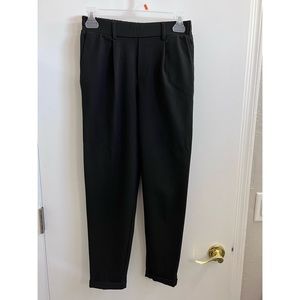 Black dress pants. Starchy and comfortable.